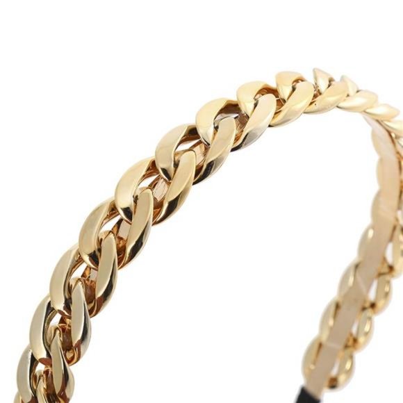 3PCS Chained Reaction Girls Inspired Hair Hoop Thick Chain Metal Resin Headband main image 3